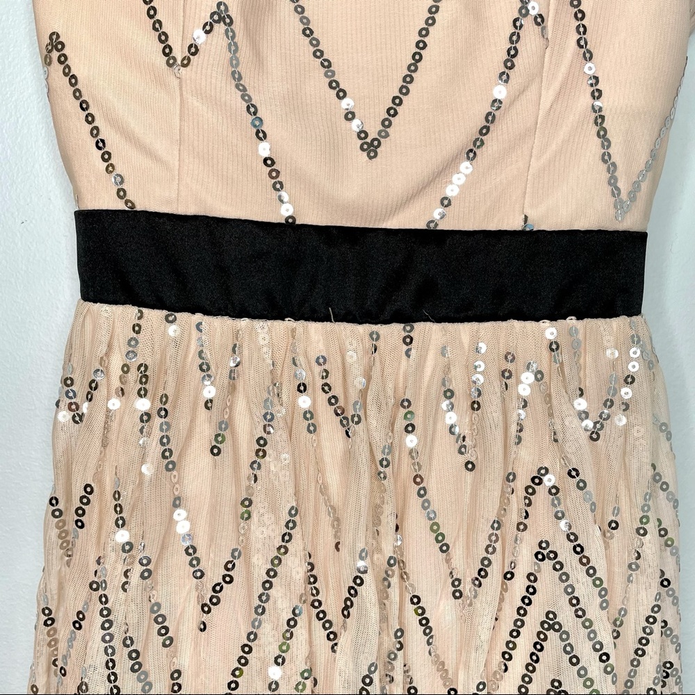 Ruby Rox Blush Pink Chevron Silver Sequin Sweethe… - image 4